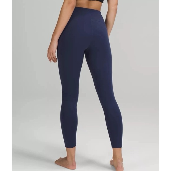 Lululemon Women's SIZE 4 InStill Tights Blue 24 Backdrop Hidden Pocket LW5DJTS